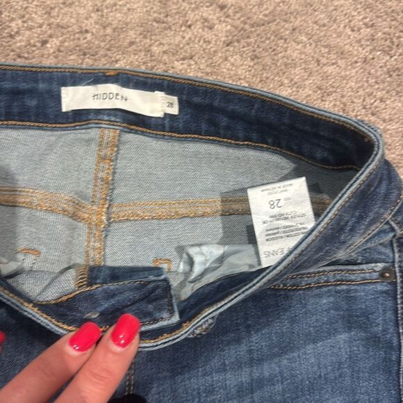 Hidden denim - from buckle - size 28 like new! Stretchy! Frayed hem! Crop! - Picture 2 of 8